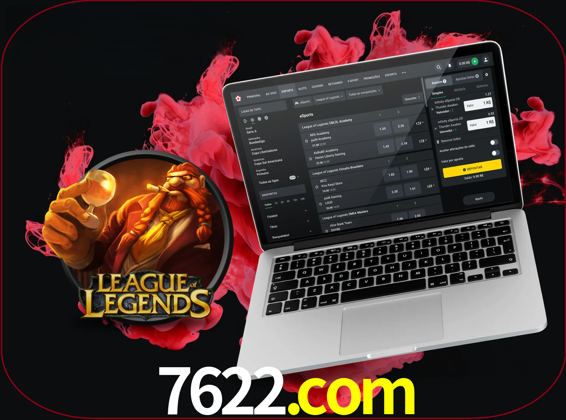 Se é um fã deste jogo, muitos torneios fantásticos que o vão surpreender estão disponíveis no 7622.