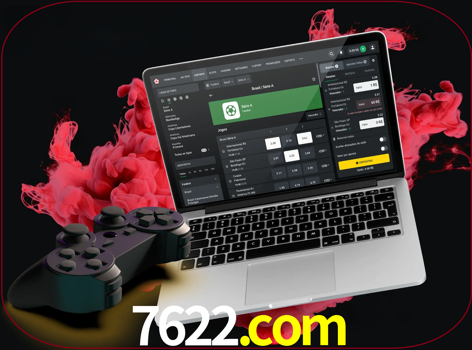 Visite a secção especial de jogos de vídeo em 7622 para descobrir em que jogos pode apostar e ganhar muito dinheiro.