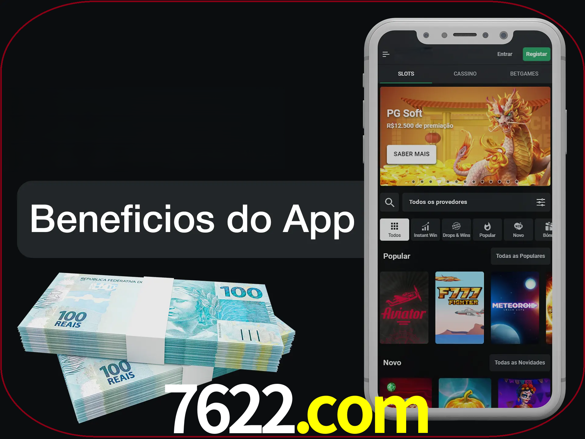 Obtenha todos os benefícios usando o aplicativo.